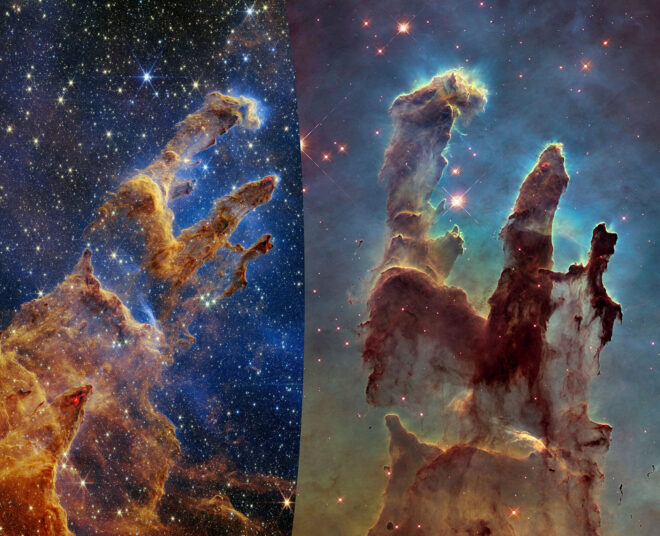 James Webb Uzay Teleskobu ile "Yaratılış Sütunları" görüntülendi