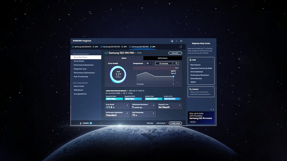 Samsung Magician yazılımı