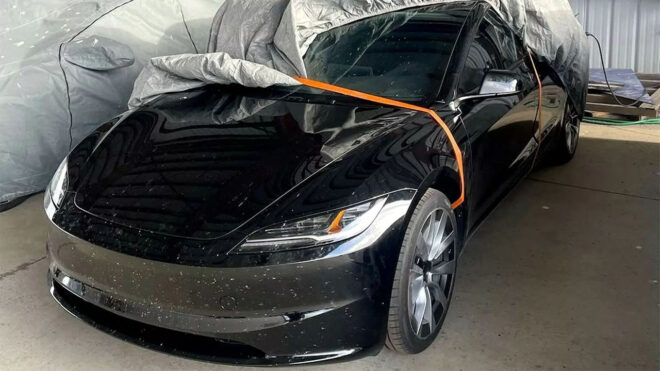 Tesla Model 3 2024 sızıntısı fotoğraf