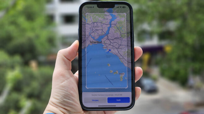 iOS 17 harita indirme