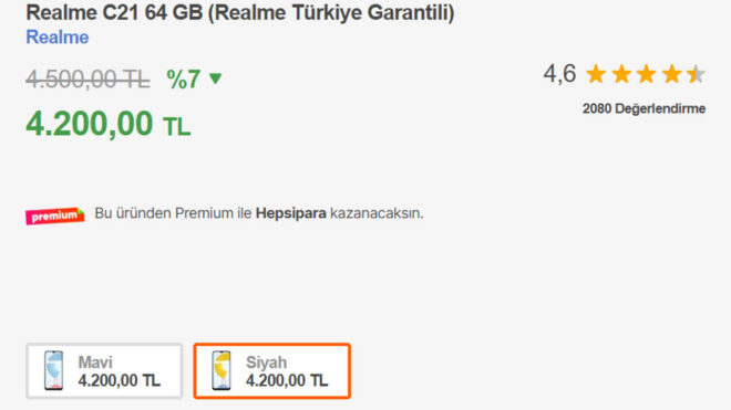 Realme C21