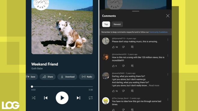 YouTube Music LOG Tasarım