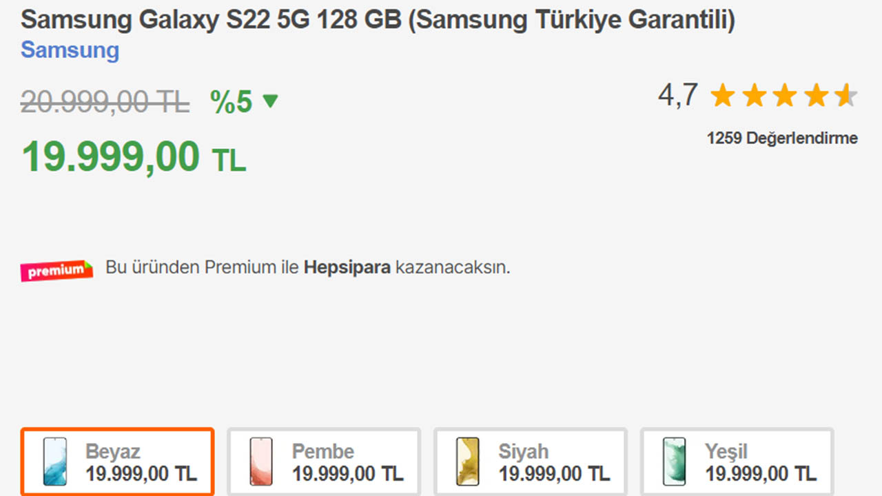 Samsung Galaxy S22 için yeni avantajlı fiyat [Efsane Kasım] - LOG
