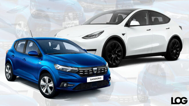 Dacia Sandero ve Tesla Model Y LOG Tasarım