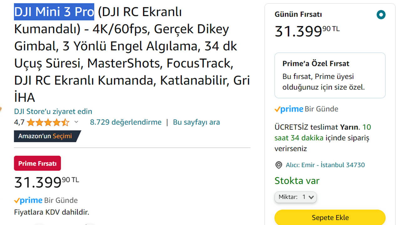 DJI Mini 3 Pro için yeni fiyat avantaj - LOG