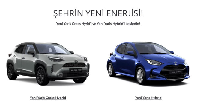 Yeni Toyota Yaris Cross Hybrid ve yeni Yaris Hybrid Türkiye'de satışa çıktı