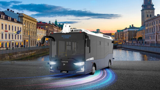İsveç’in ilk sürücüsüz otobüsü Karsan Otonom e-ATAK olacak