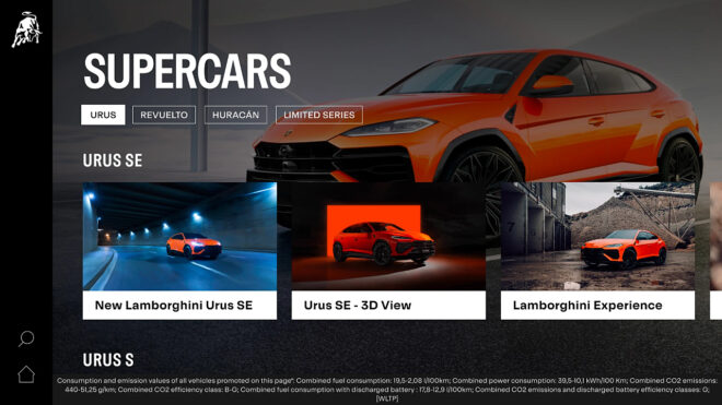 Lamborghini TV app