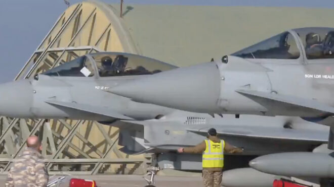 Türkiye'ye getirilen Eurofighter Typhoon savaş uçakları için bir video paylaşıldı