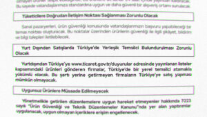 Yurt dışından satışlarda Türkiye'de yerleşik temsilci bulundurulması zorunlu kılındı