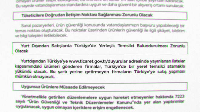 Yurt dışından satışlarda Türkiye'de yerleşik temsilci bulundurulması zorunlu kılındı