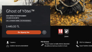 PlayStation Store'da birçok oyun 3.449 TL'ye yükseldi