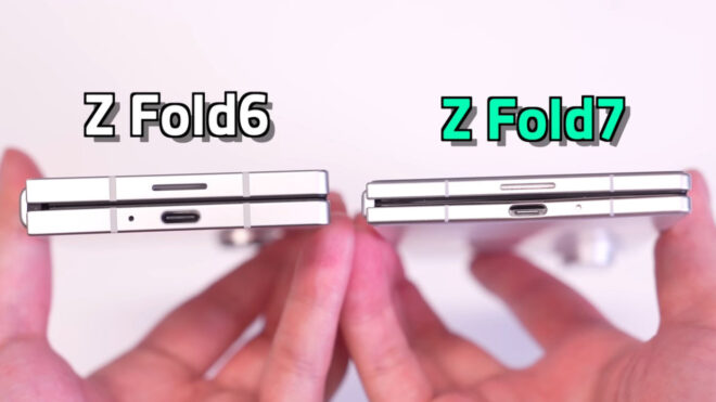 Maketler üzerinden yapılan karşılaştırma, Samsung Galaxy Z Fold7 ve Galaxy Z Fold6 arasındaki büyük farkı gözler önüne serdi