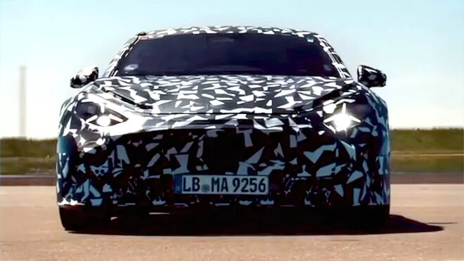 Mercedes-AMG, yeni elektrikli süper otomobili için kamuflajlı görseller paylaştı.