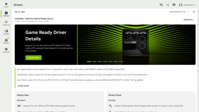 Nvidia uygulaması beyaz arayüz modu geldi