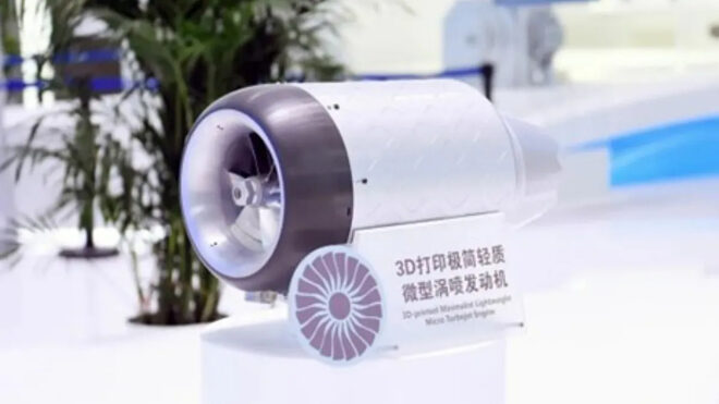 Çinli şirket, 3D yazıcıyla ufak boyutlu bir fonksiyonel turbojet motoru bastı