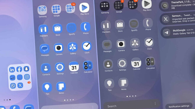 Samsung GoodLock temelli Theme Park sayesinde iOS 26'nın Liquid Glass tasarım dili Galaxy cihazlara geliyor