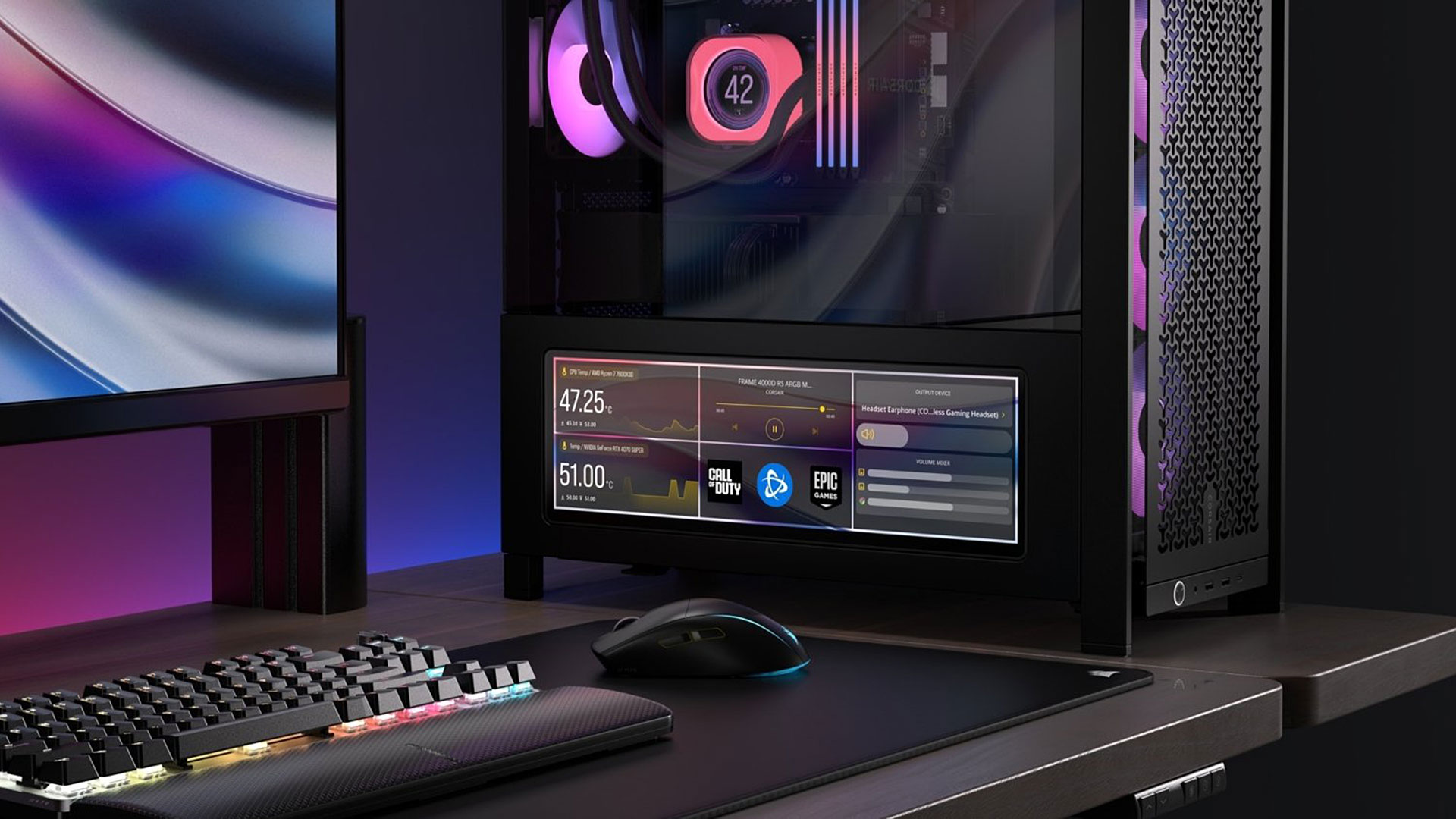 14,5 inçlik dokunmatik ekran Corsair Xeneon Edge yurt dışında
