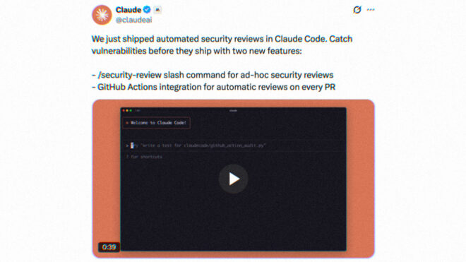Claude Code artık kodları güvenlik açıklarına karşı inceleyebiliyor