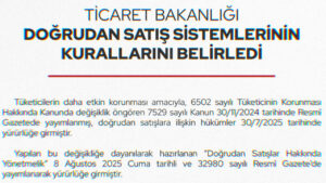 Ticaret Bakanlığı, doğrudan satış sistemlerinin kurallarını belirledi