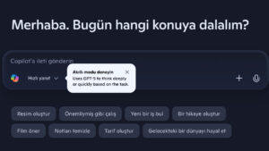 Microsoft GPT-5'i Copilot'a "akıllı mod" altında getirdi
