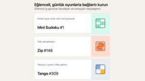LinkedIn içerisinde sunulan oyunların arasına Mini Sudoku da eklendi