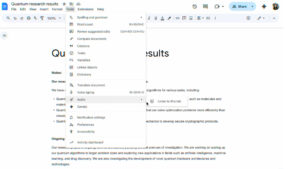 Google Dokümanlar artık açılan belgenin sesli versiyonunu hazırlayabiliyor
