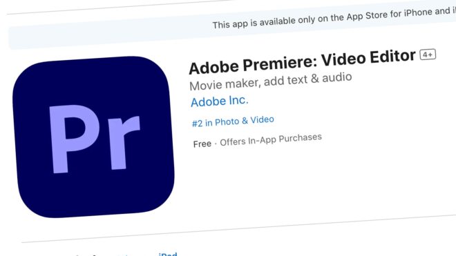 Adobe Premiere Pro için 30 Eylül'de resmi iPhone / iPad uygulaması yayınlanacak