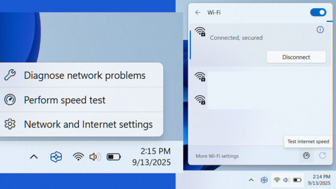 Windows 11’e entegre internet hız testi butonu geliyor