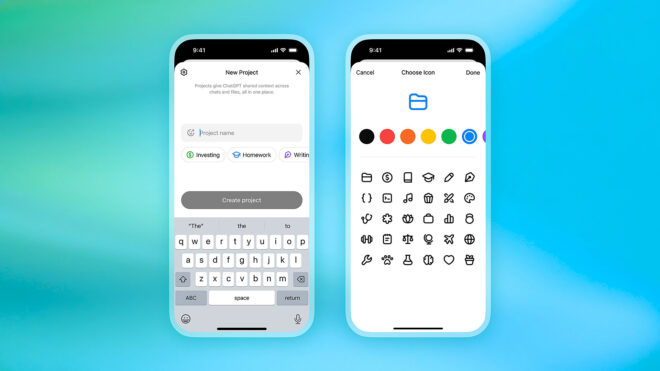 ChatGPT için sunulan "Projeler" özelliği herkese açıldı
