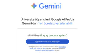Üniversite öğrencileri, Google AI Pro aboneliğini 1 yıl boyunca ücretsiz olarak kullanabiliyor