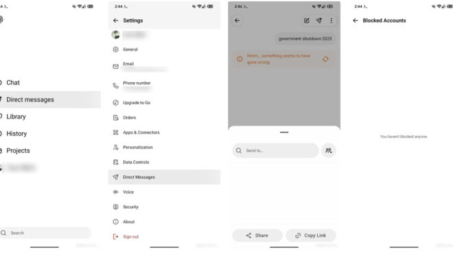 ChatGPT için direkt mesaj özelliği geliyor