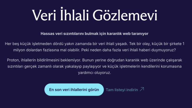 Proton, veri sızıntılarına yönelik Veri İhlali Gözlemevi'ni hayata geçirdi