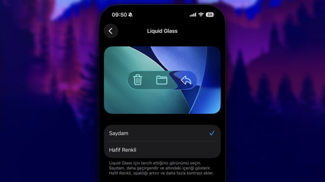 iOS 26.1 ile "Liquid Glass" saydamlığını azaltmak için yeni bir ayar geldi