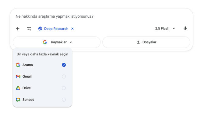 Gemini Deep Research artık Gmail, Dokümanlar ve Drive'a bağlanabiliyor