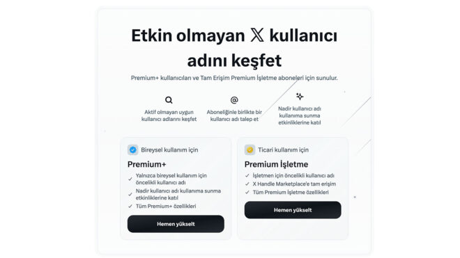 X, aktif olmayan kullanıcı adları için bir pazar yeri açtı