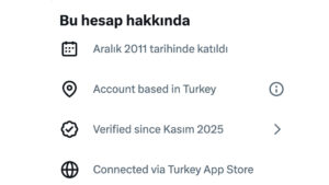 X, "bu hesap hakkında" bölümünü devreye aldı