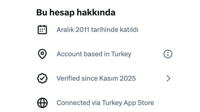 X, "bu hesap hakkında" bölümünü devreye aldı
