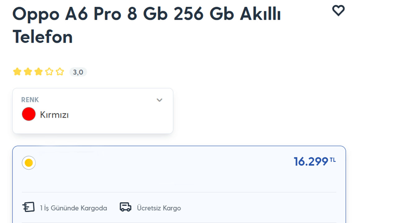 OPPO A6 Pro için yeni avantajlı fiyat [Aralık 2025] - LOG
