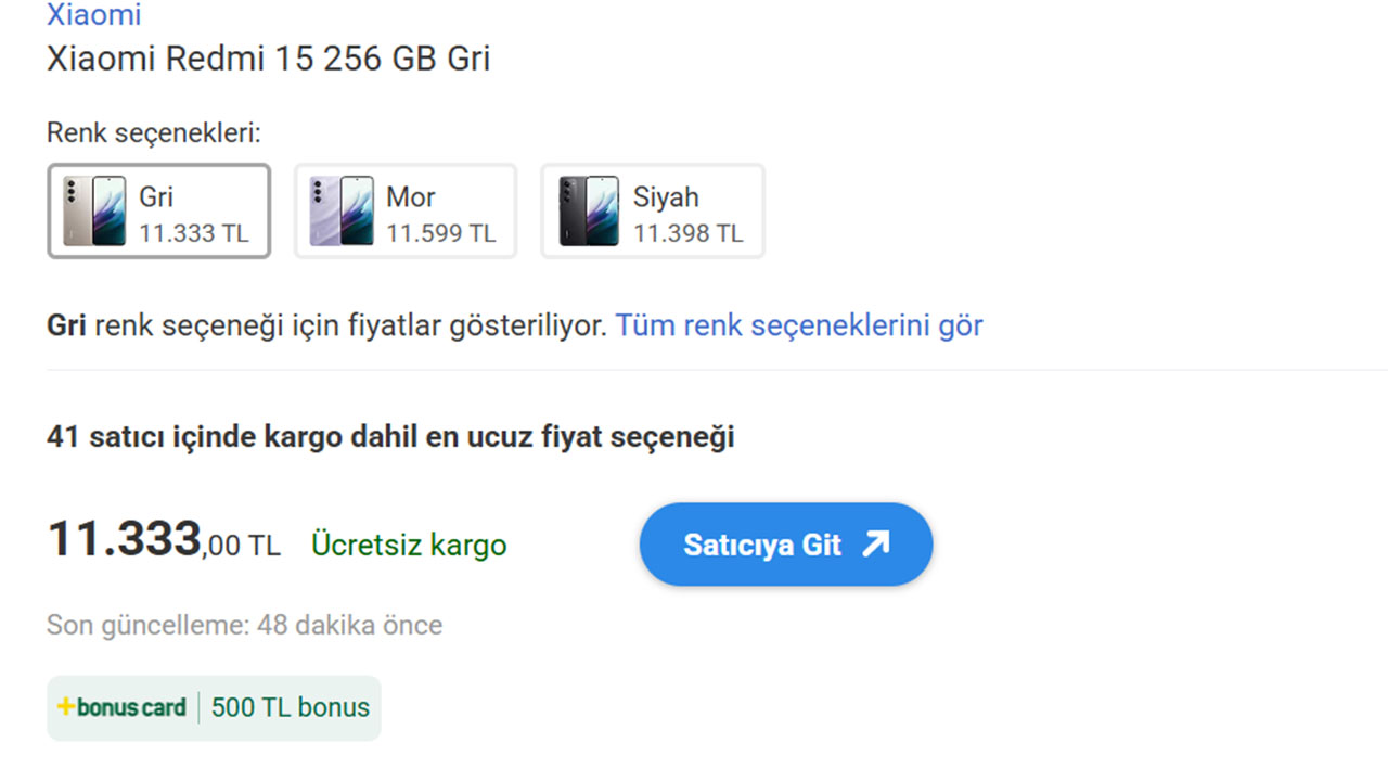 Redmi 15 için yeni indirim fırsatı [Aralık 2025] - LOG