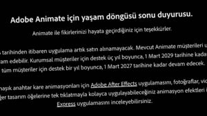 Adobe Animate emekliye ayrıldı