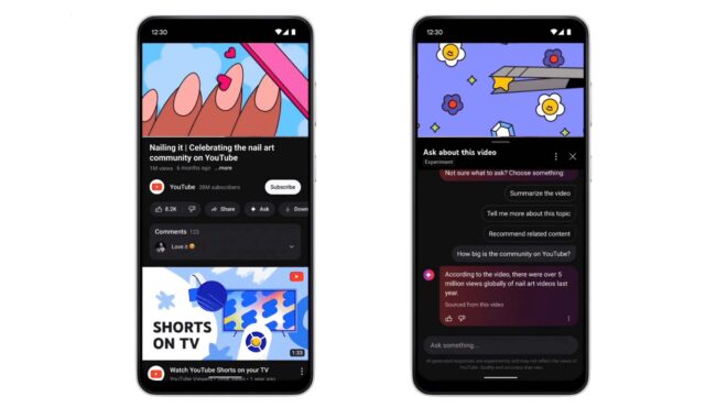 YouTube, yapay zeka özelliği Ask'ı daha fazla platforma getirdi