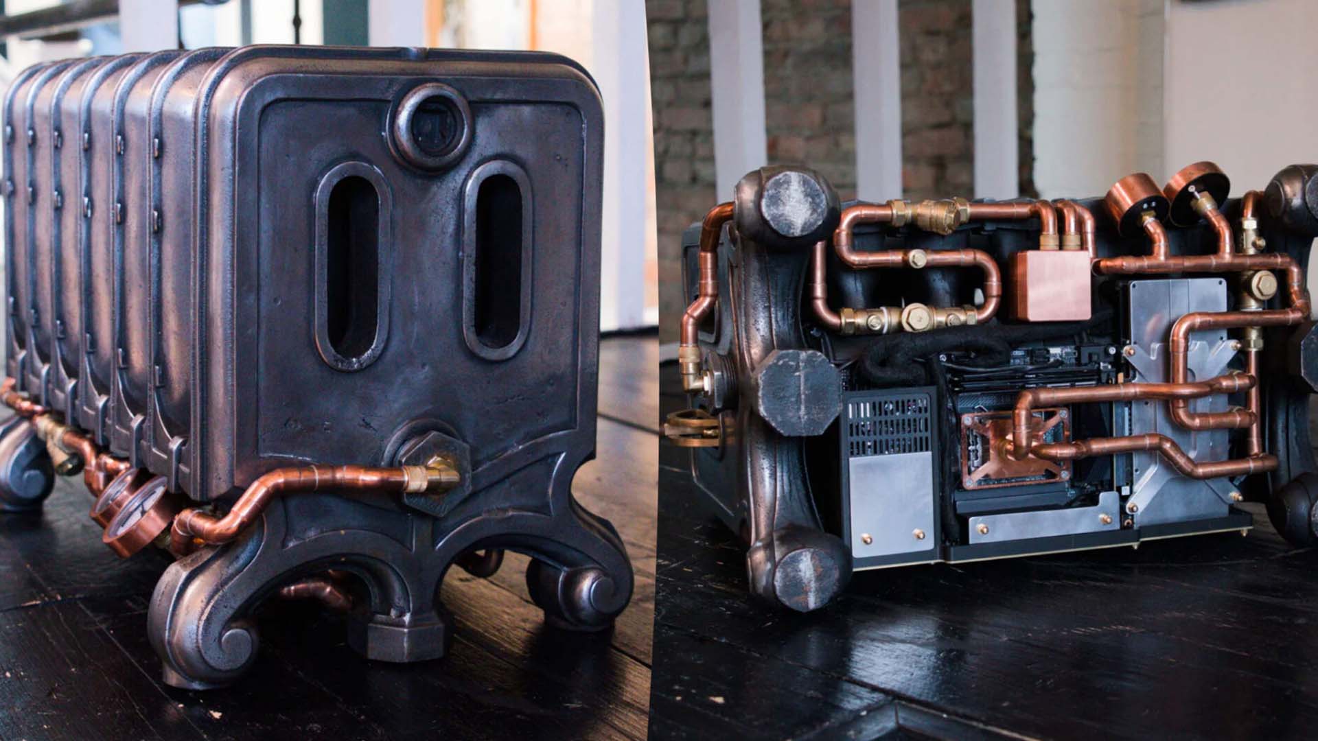 81 kg ağırlığındaki dökme demir radyatör kullanılarak bir oyun PC’si hazırlandı [Video]