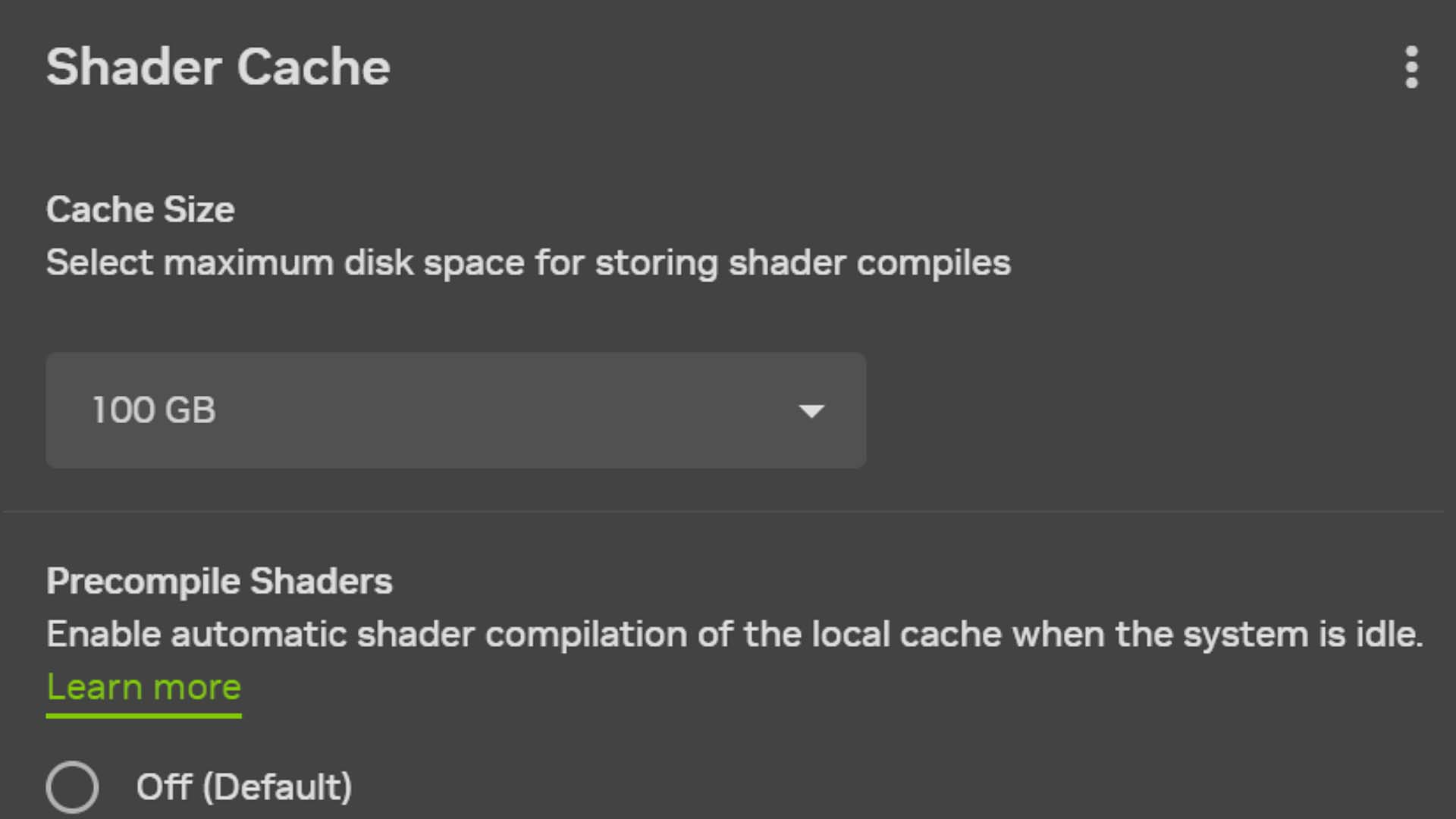 Nvidia uygulamasına faydalı bir “Shader Cache” özelliği geldi