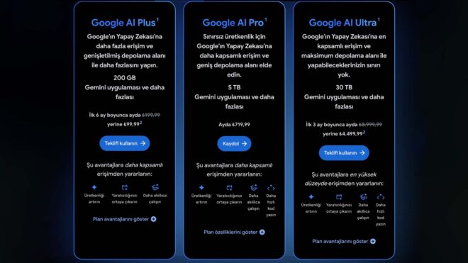 Google, "AI Pro" aboneliğinin depolama alanını artırdı