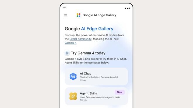 Google AI Edge Gallery, Gemma 4 desteğiyle güncellendi