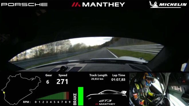 Ayhancan Güven, Porsche 911 GT3 (992.2) Manthey Kit'in Nordschleife derecesini neredeyse 5 saniye geliştirdi [Video]