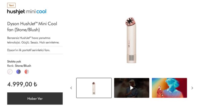 Dyson, ilk el fanı HushJet Mini Cool’un Türkiye fiyatını açıkladı