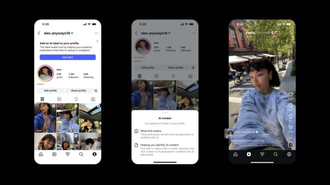 Instagram, kişisel profiller için “yapay zeka kullanan içerik üreticisi” etiketini test ediyor