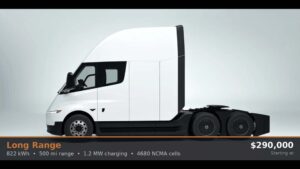 Tesla Semi için sunulan batarya kapasiteleri belli oldu